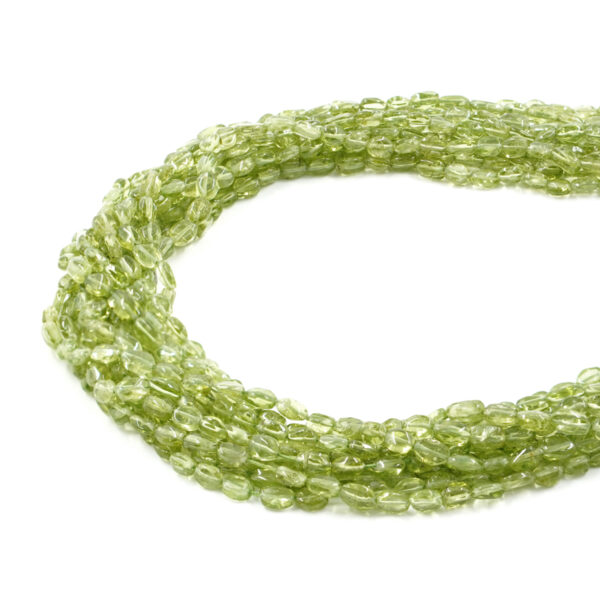 Peridot strands tumble shape size 6x4mm