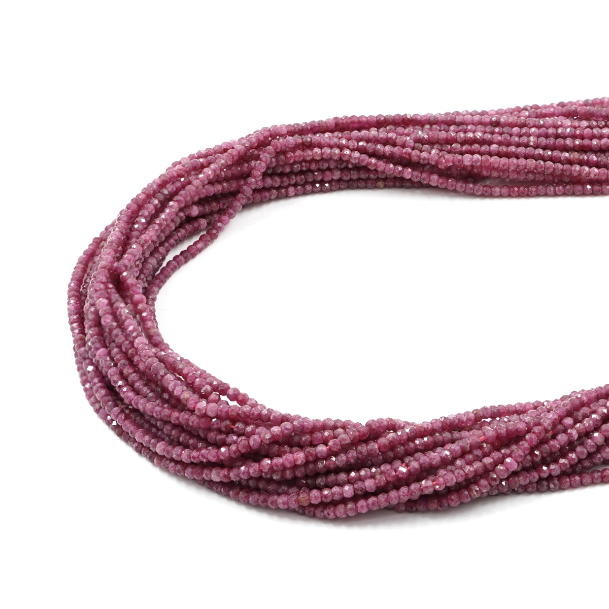 Ruby strands faceted washer shape size 3x2mm – A Quality