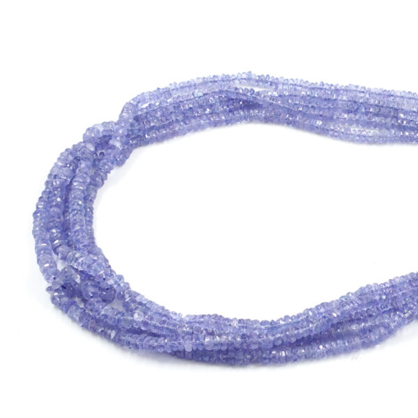 Tanzanite strands faceted washer shape size 4x2mm
