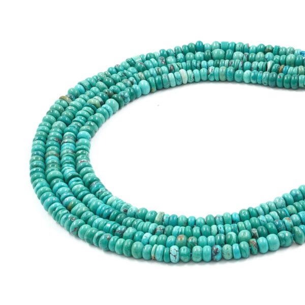 Turquoise strands washer shape size 6x3mm