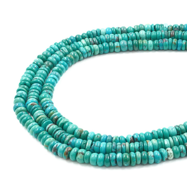 Turquoise strands washer shape size 8x4mm