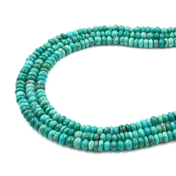 Turquoise strands washer shape size 7x3mm