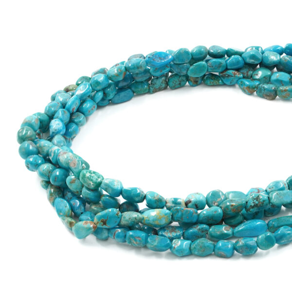 Turchese strands tumble shape size ~9x7mm