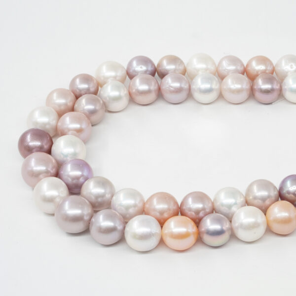 Edison Pearls strands round shape size  10-13mm – Multicolor