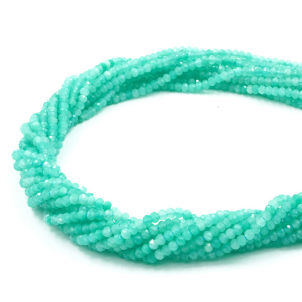 Amazonite strands faceted washer 3,5x3mm