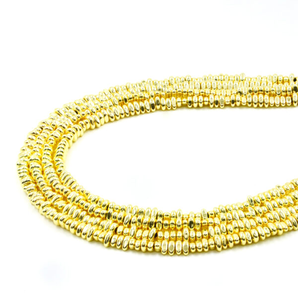 Hematite strands chips 4x2,5mm – Gold
