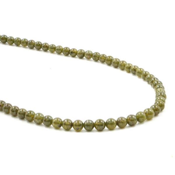 Green Garnet Necklace round 5mm to 6mm
