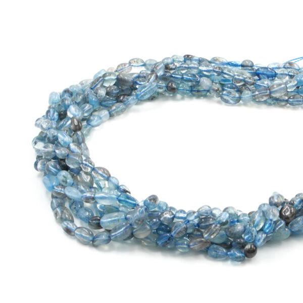 Aquamarine strands tumbles 7x5mm