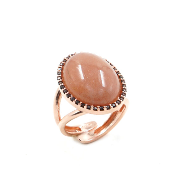 Anello Argento con Pietra di Luna – Rosè