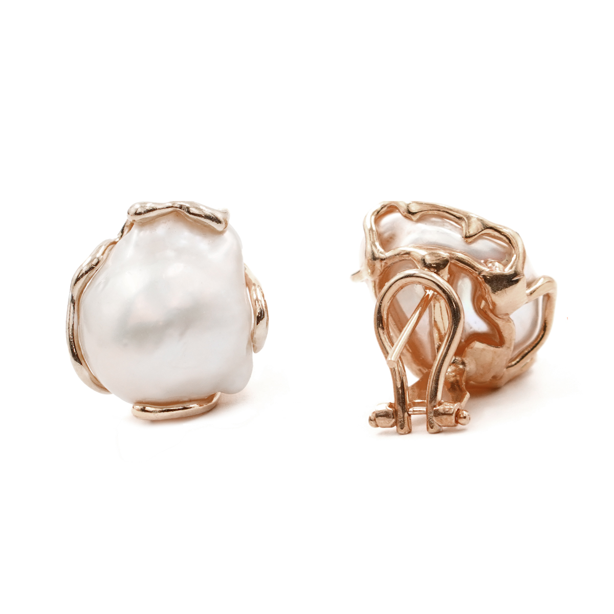 Orecchini Argento con Perla – Rosè