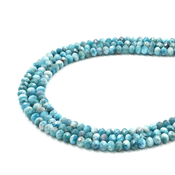 Apatite strands faceted washer 5x3mm