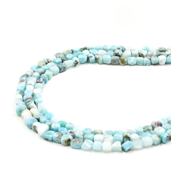 Larimar strands irregular dice 5mm