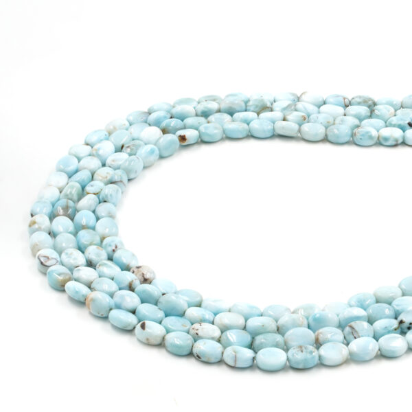 Larimar strands tumbles 8x6mm