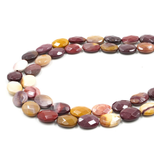 Mookaite strands faceted oval 18x13mm