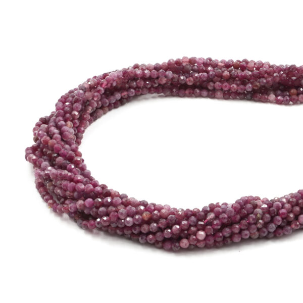 Tourmaline strand faceted round 3-3,5mm