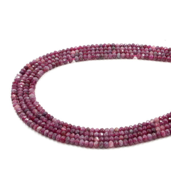 Tourmaline strands faceted washer 4x3mm