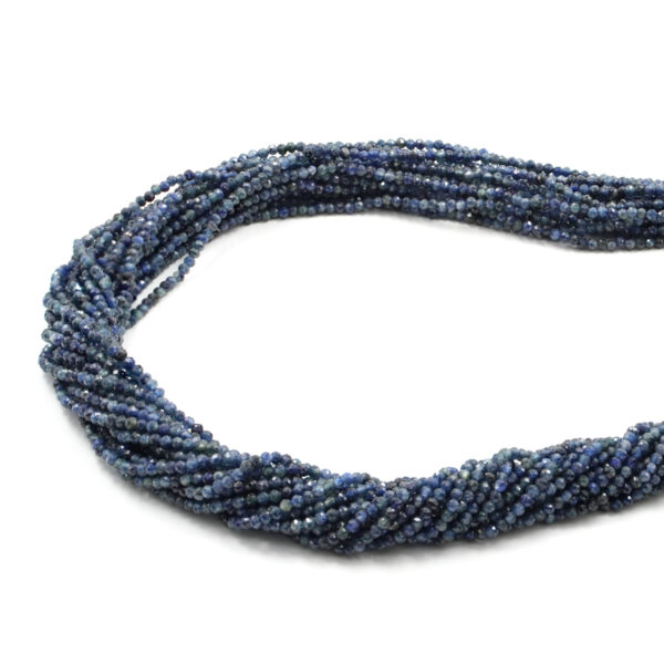 Sapphires strand faceted round 2mm