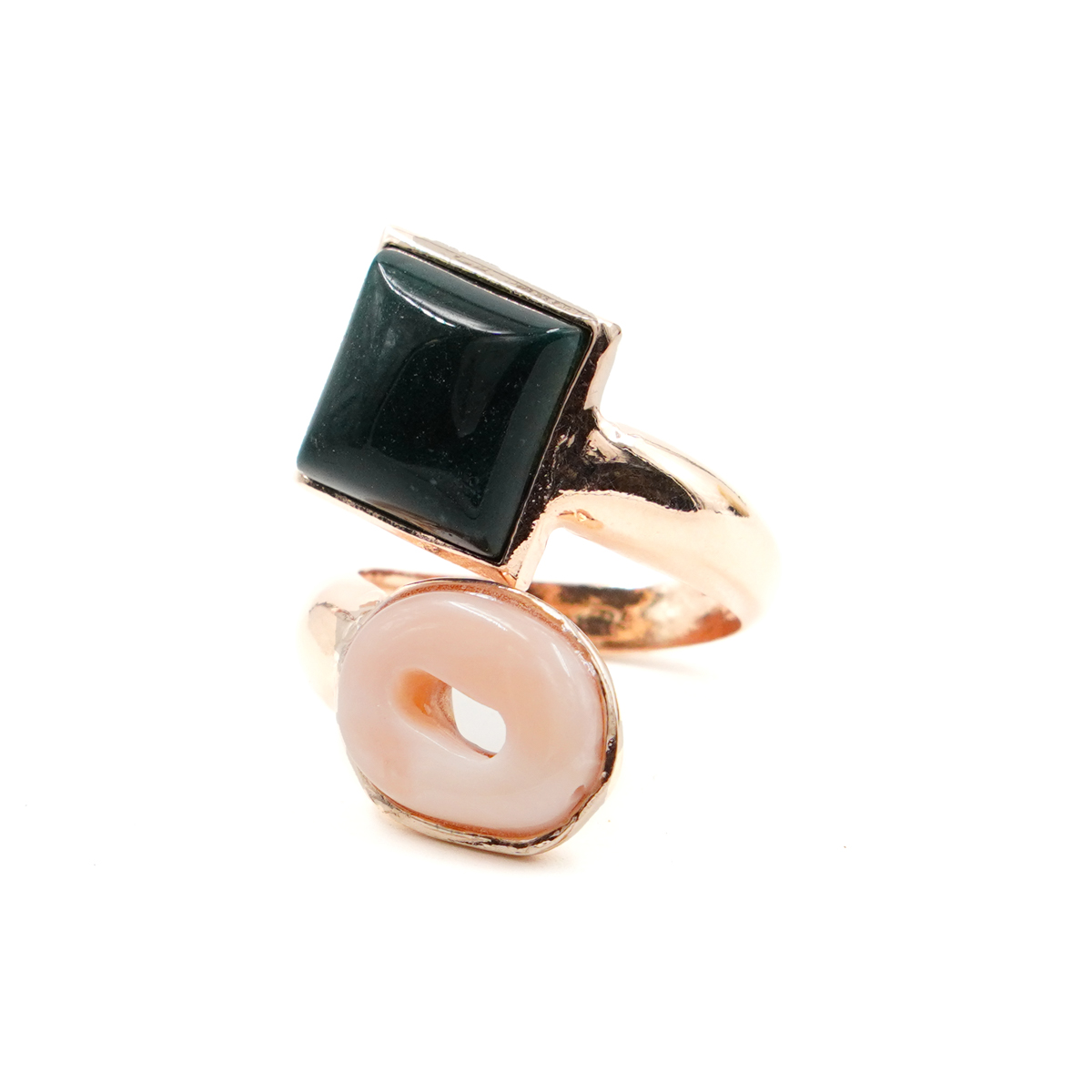 Anello Argento con Agata, Corallo - Rosè - immagine 3