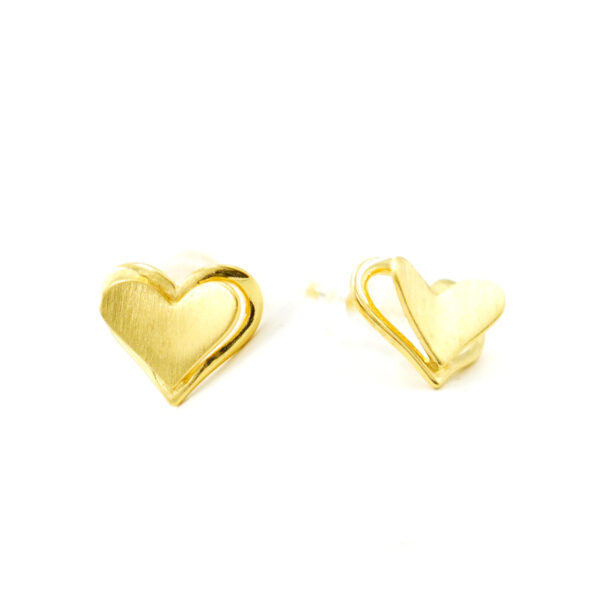 Orecchini Argento Cuore – Dorato