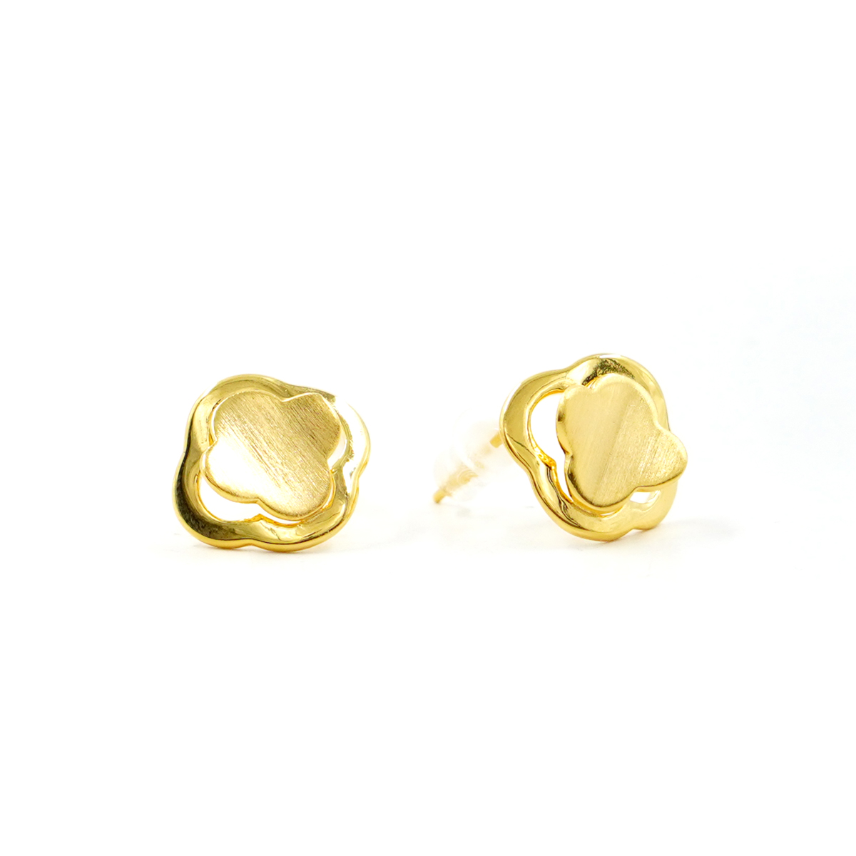 Orecchini Argento Quadrifoglio – Rodiato