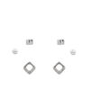 Set Orecchini Argento Zirconi e Perle - Rodiato