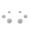 Sterling Silver Earrings Set button with zircons – Rhodium Color