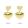 Orecchini Argento cuori doppi – Dorato
