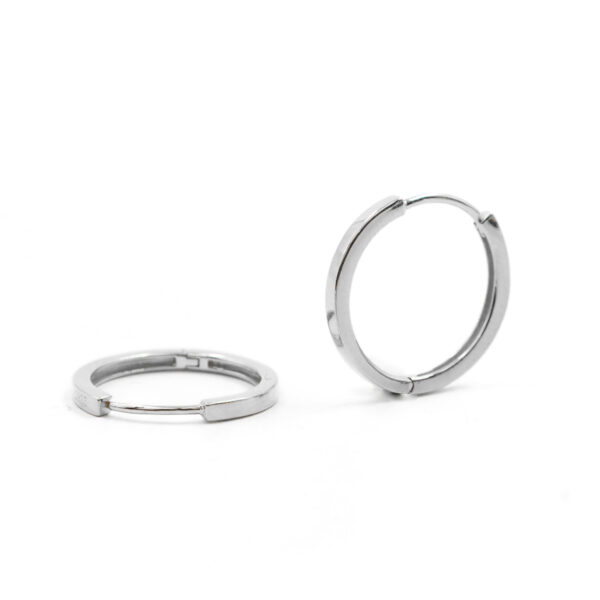 Orecchini Argento anelli 18mm - Rodiato