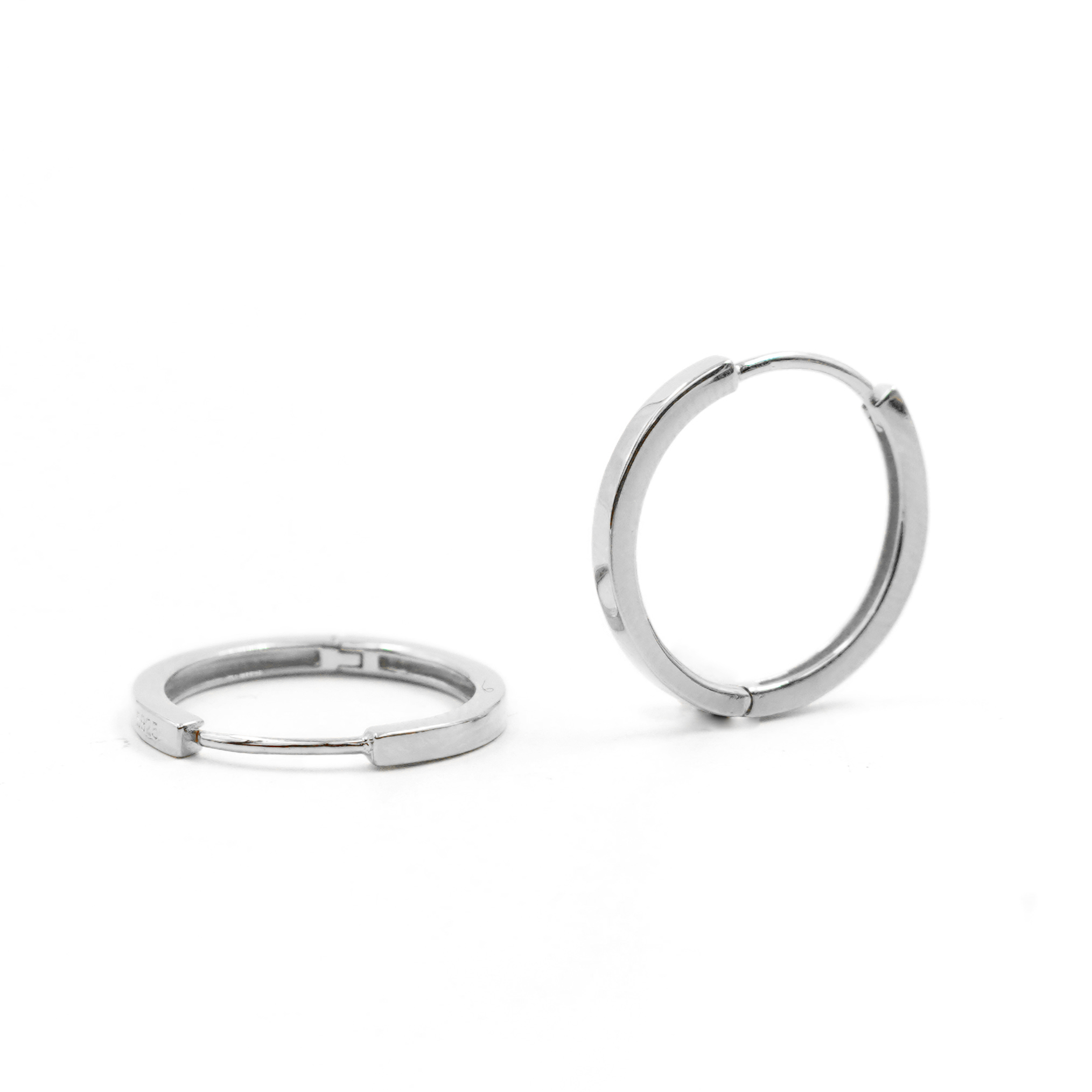 Orecchini Argento anelli 18mm - Rodiato