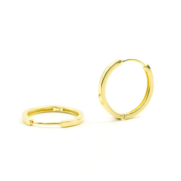 Orecchini Argento anelli 18mm – Dorato