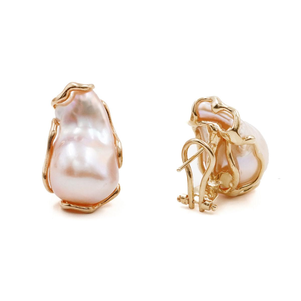 Orecchini Argento con perla – Rosè