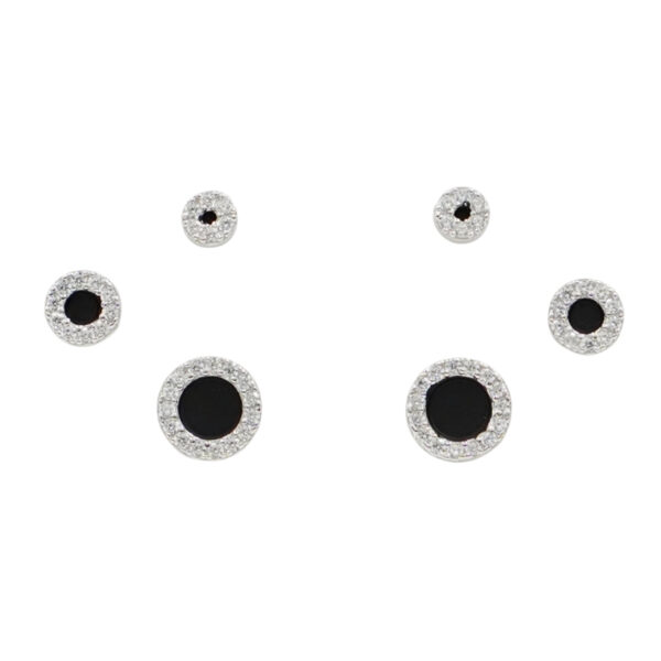 Set Orecchini Argento con agata e zirconi – Rodiato