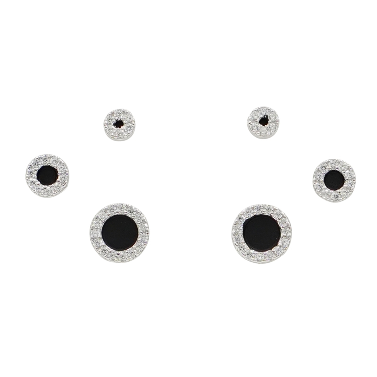 Set Orecchini Argento con agata e zirconi – Rodiato