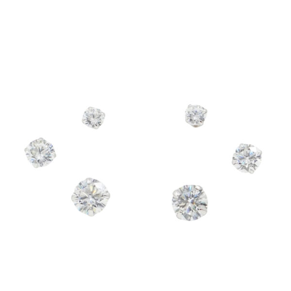 Set Orecchini Argento Punti Luce con zirconi – Rodiato