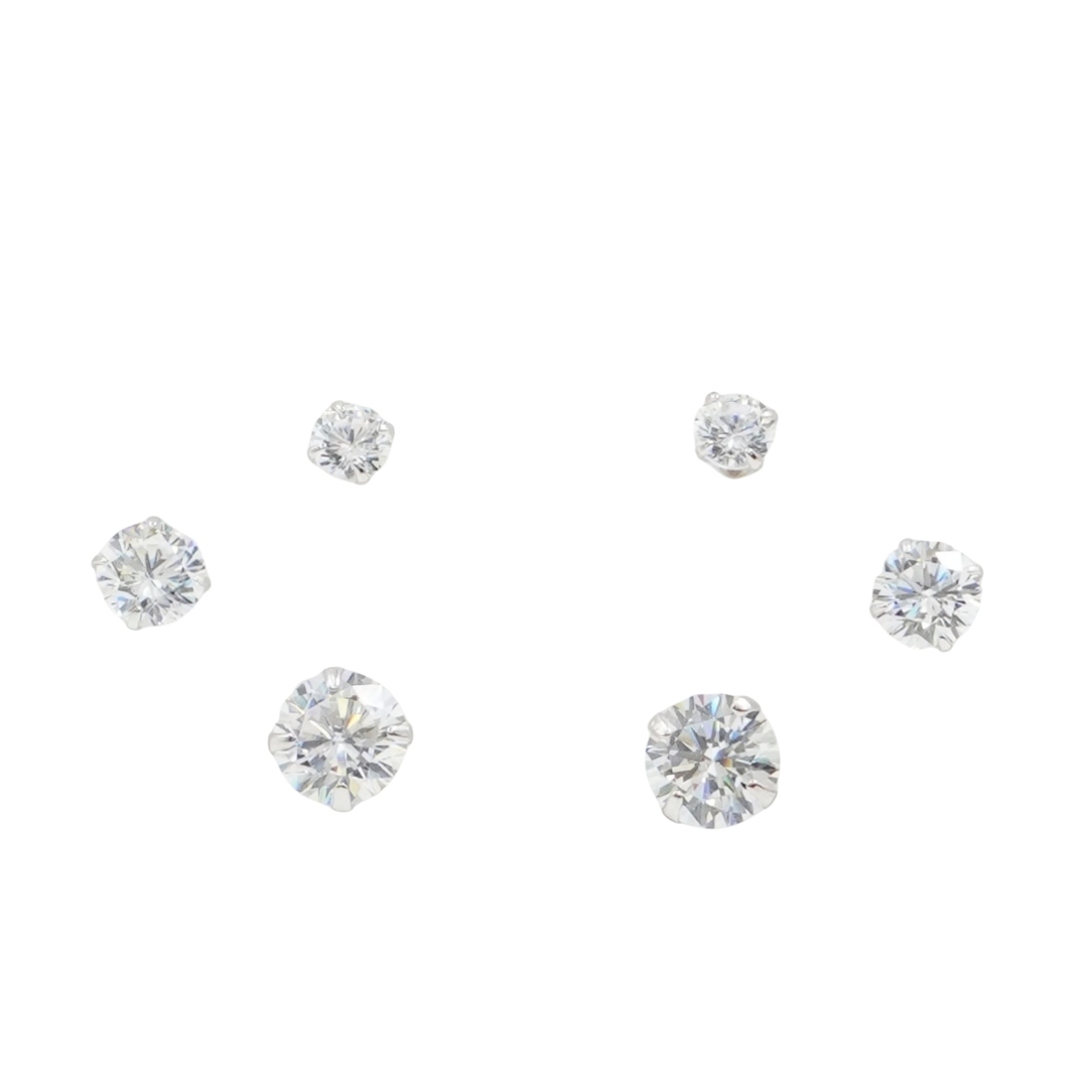 Set Orecchini Argento Punti Luce con zirconi – Rodiato