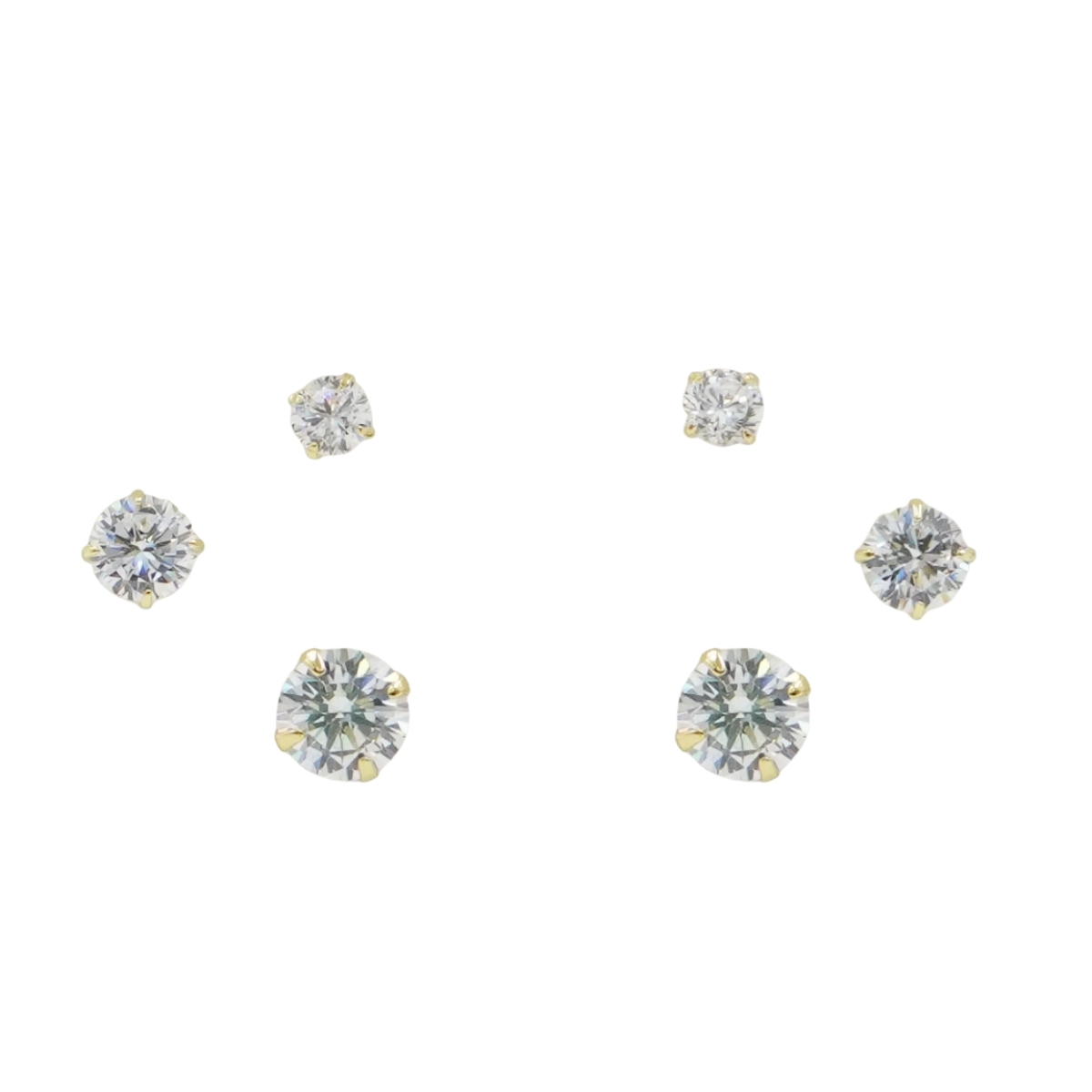 Set Orecchini Argento Punti Luce con zirconi – Dorato