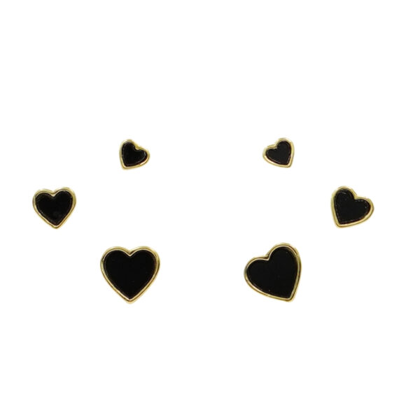 Set Orecchini Argento cuori agata – Dorato