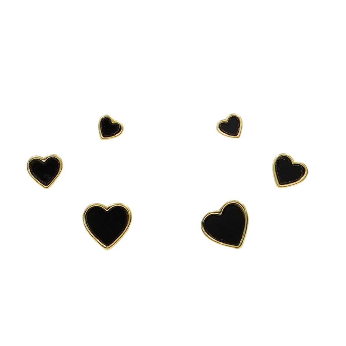 Set Orecchini Argento cuori agata – Dorato
