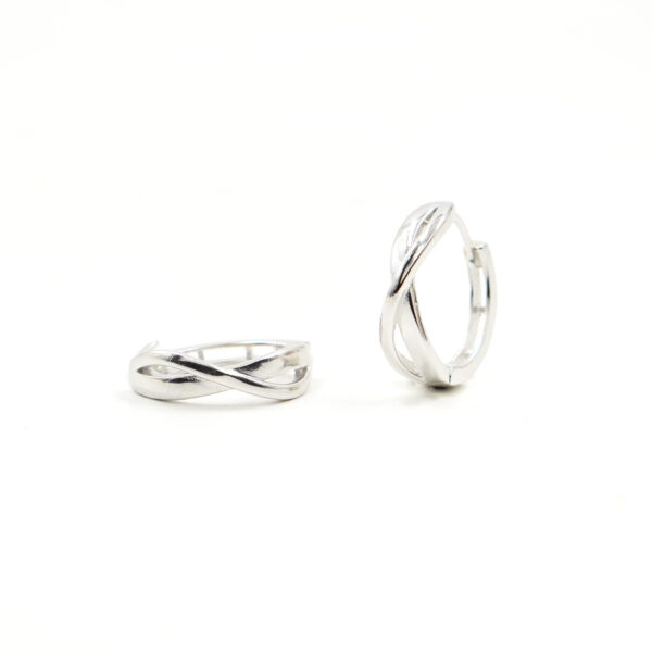 Orecchini Argento doppi cerchi 16mm – Rodiato