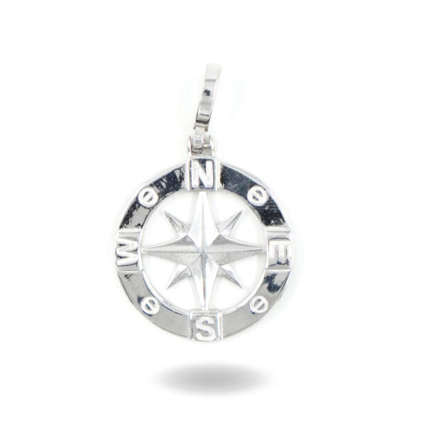 Pendente Argento Rosa dei Venti – Rodiato