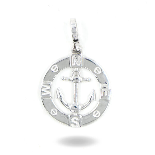 Pendente Argento Ancora – Rodiato