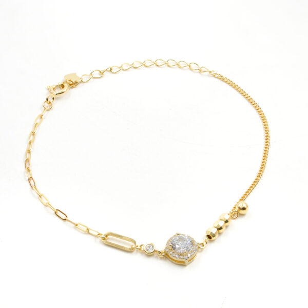 Bracciale Argento con zirconi – Dorato