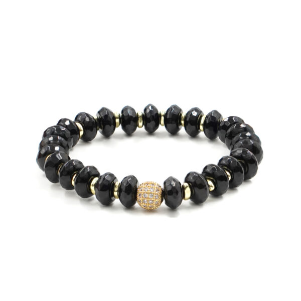 Bracciale Elastico in agata e sfera