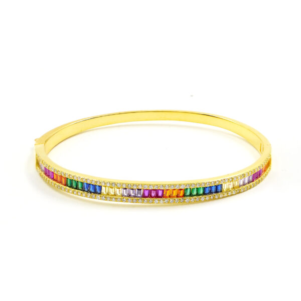 Bracciale Argento con zirconi multicolor – Dorato