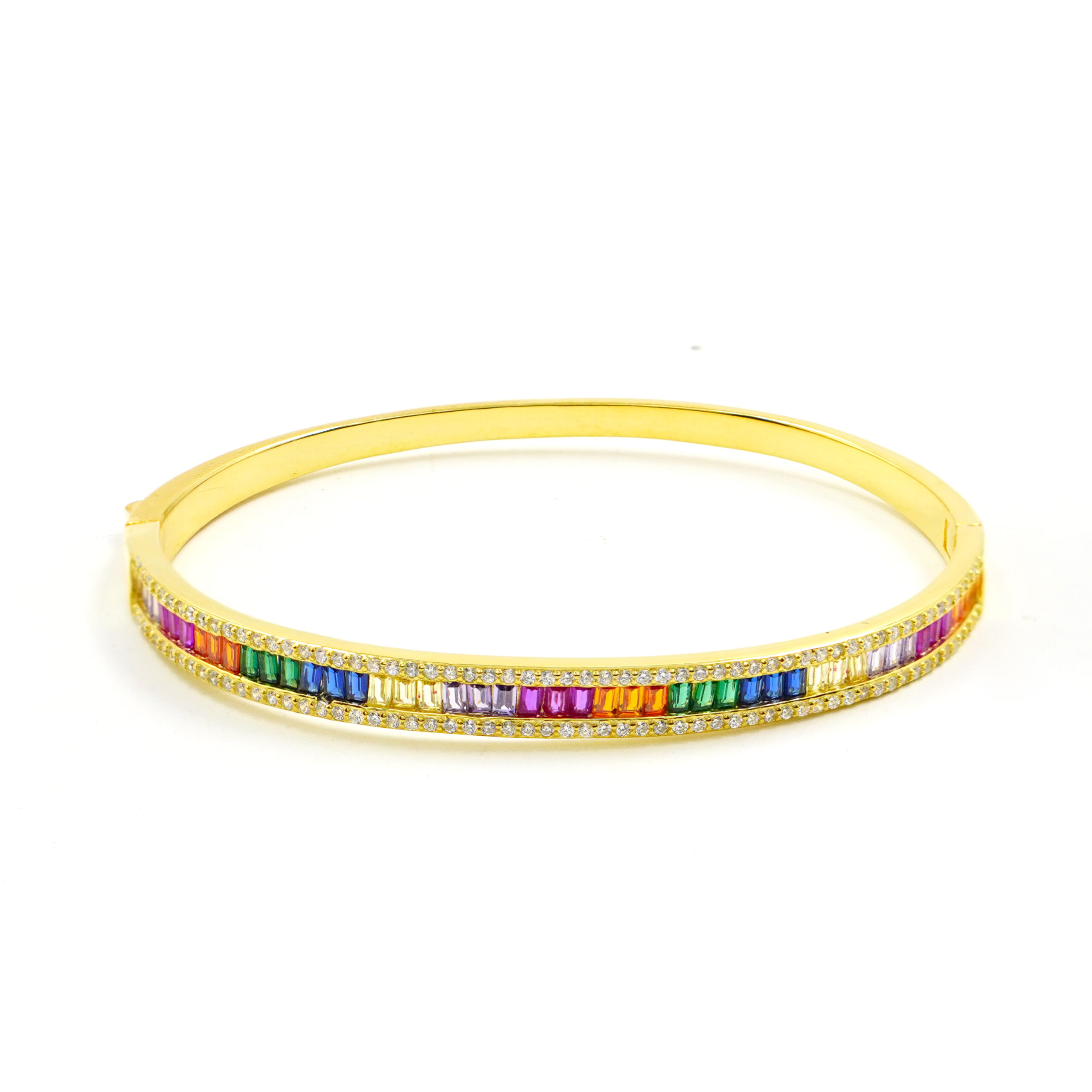 Bracciale Argento con zirconi multicolor – Dorato