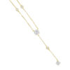 Collana Argento con 2 zirconi – Dorato