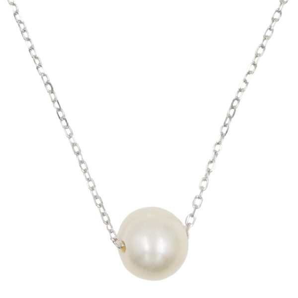 Collana Argento con Perla - Rodiato