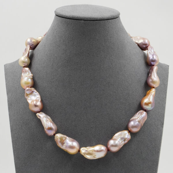 Collana in perle, chiusura argento rosè