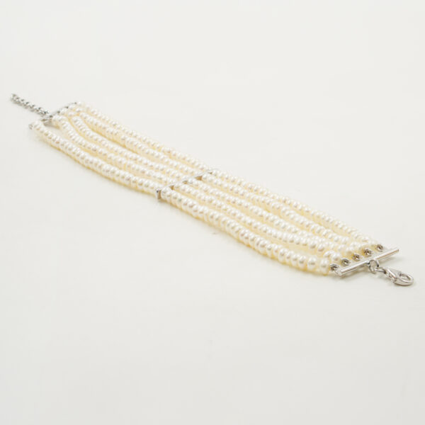 Bracciale perle, chiusura argento