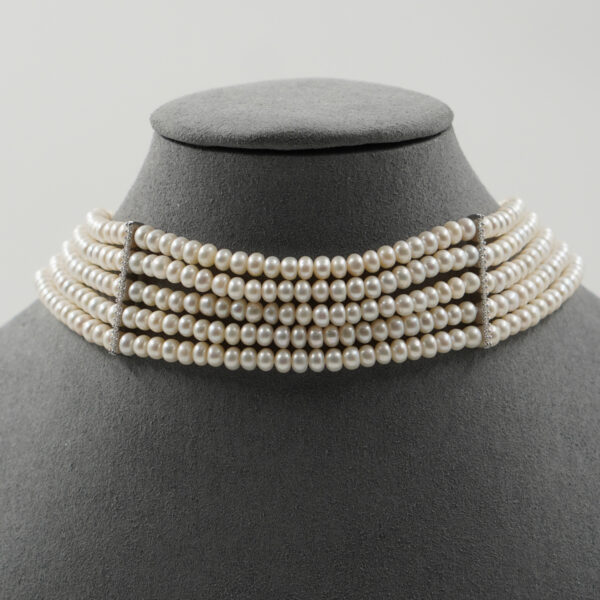 Collana perle, chiusura argento